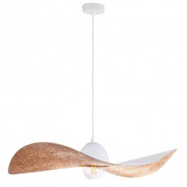Φωτιστικό Οροφής Kapello L 32337 Φ76x12,5/80cm 1xE27 60W White-Copper Sigma Lighting WHITE-COPPER