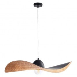Φωτιστικό Οροφής Kapello L 32339 Φ76x12,5/80cm 1xE27 60W Black-Copper Sigma Lighting BLACK-COPPER