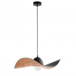 Φωτιστικό Οροφής Kapello M 32346 Φ55x12,5/80cm 1xE27 60W Black-Copper Sigma Lighting BLACK-COPPER