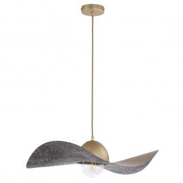 Φωτιστικό Οροφής Kapello M 32349 Φ55x12,5/80cm 1xE27 60W Black-Gold Sigma Lighting BLACK-GOLD