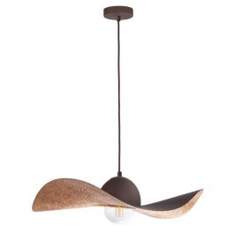 Φωτιστικό Οροφής Kapello M 32352 Φ55x12,5/80cm 1xE27 60W Brown-Copper Sigma Lighting BROWN-COPPER