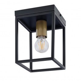 Φωτιστικό Οροφής-Πλαφονιέρα Vigo 1 32223 15x15x21cm 1xE27 60W Black Sigma Lighting BLACK