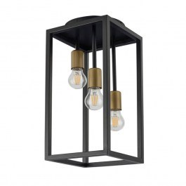 Φωτιστικό Οροφής-Πλαφονιέρα Vigo 3 32225 22x22x47cm 3xE27 60W Black Sigma Lighting BLACK