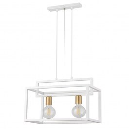 Φωτιστικό Οροφής-Ράγα Vigo 2 32440 26x45x80cm 2xE27 60W White-Gold Sigma Lighting WHITE-GOLD