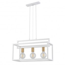 Φωτιστικό Οροφής-Ράγα Vigo 3 32442 26x58x80cm 3xE27 60W White-Gold Sigma Lighting WHITE-GOLD