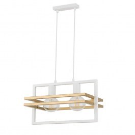 Φωτιστικό Οροφής-Ράγα Merci 2 32390 26x40,5x80cm 2xE27 60W White-Gold Sigma Lighting WHITE-GOLD