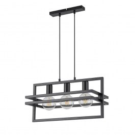 Φωτιστικό Οροφής-Ράγα Merci 3 32394 26x52x80cm 3xE27 60W Black Sigma Lighting BLACK