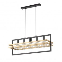 Φωτιστικό Οροφής-Ράγα Merci 5 32395 26x76x80cm 5xE27 60W Black-Gold Sigma Lighting BLACK-GOLD