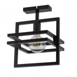 Φωτιστικό Οροφής-Πλαφονιέρα Merci 1 32400 26x26x34cm 1xE27 60W Black Sigma Lighting BLACK