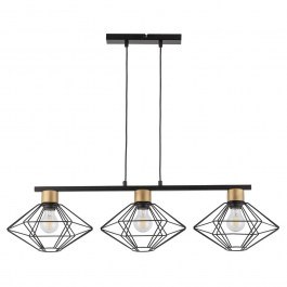 Φωτιστικό Οροφής-Ράγα Vario 3 40559 28x87x80cm 3xE27 60W Black-Gold Sigma Lighting BLACK-GOLD