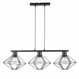 Φωτιστικό Οροφής-Ράγα Vario 3 40561 28x87x80cm 3xE27 60W Black Sigma Lighting BLACK