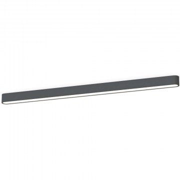 Φωτιστικό Οροφής Soft 7524 125x6cm Led 3200lm 22W 3000K Graphite Nowodvorski