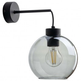 Φωτιστικό Τοίχου - Απλίκα Cubus 10243 18x28,5x28cm 1xE27 15W Black-Fume TK Lighting FUME-BLACK