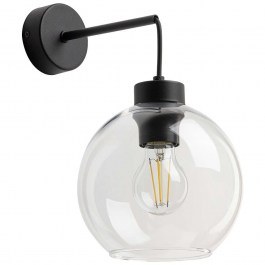 Φωτιστικό Τοίχου - Απλίκα Cubus 10245 18x28,5x28cm 1xE27 15W Black-Clear TK Lighting BLACK-CLEAR