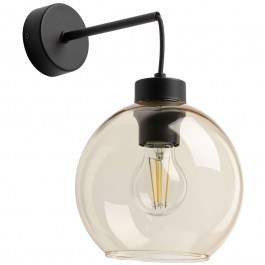 Φωτιστικό Τοίχου - Απλίκα Cubus 4135 18x28,5x28cm 1xE27 15W Black-Honey TK Lighting BLACK-HONEY