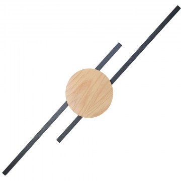 Wall Lamp - Sconce Java 1369 17x4,5x86cm 2xLed 1570lm 24W 3000K Natural-Black TK Lighting