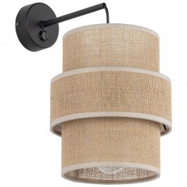 Φωτιστικό Τοίχου - Απλίκα Calisto 5400 20x29x33cm 1xE27 15W Natural TK Lighting NATURAL