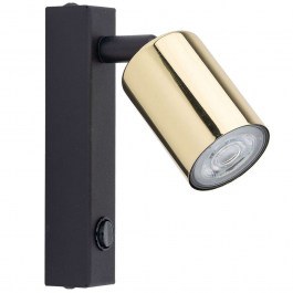 Φωτιστικό Τοίχου - Απλίκα Top 6087 11x14,5x22cm 1xGu10 10W Black-Gold TK Lighting BLACK-GOLD