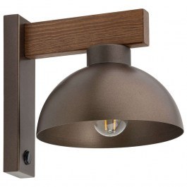 Φωτιστικό Τοίχου - Απλίκα Oslo 6279 18x22x20cm 1xE27 15W Brown-Walnut TK Lighting WALNUT-BROWN