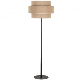 Φωτιστικό Δαπέδου Calisto 5405 Φ50x155cm 1xE27 15W Black-Natural TK Lighting NATURAL-BLACK