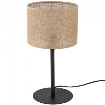 Table Lamp Juta 5552 D22x39cm 1xE27 15W Natural-Black TK Lighting