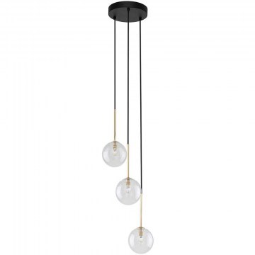 Pendant Lamp Nilos 5942 25x25x97cm 3xG9 6W Black-Gold TK Lighting