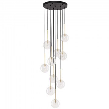 Pendant Lamp Nilos 5944 42x42x145cm 10xG9 6W Black-Gold TK Lighting