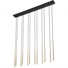 Φωτιστικό Οροφής - Ράγα Piano 10119 120x12x140cm 12xG9 8W Black-Gold TK Lighting BLACK-GOLD