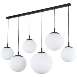 Φωτιστικό Οροφής - Ράγα Esme 4792 130x3x150cm 6xE27 15W Black-White TK Lighting BLACK-WHITE