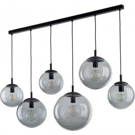 Φωτιστικό Οροφής - Ράγα Esme 5383 130x3x150cm 6xE27 15W Black-Fume TK Lighting FUME-BLACK