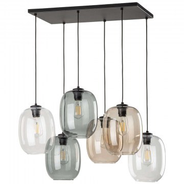 Pendant Lamp Elio 5974 70x40x130cm 6xΕ27 15W Multi TK Lighting