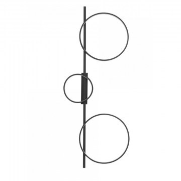 Φωτιστικό Τοίχου - Απλίκα Circolo 10816 30x12x100cm Led 33W 3000K Black Nowodvorski