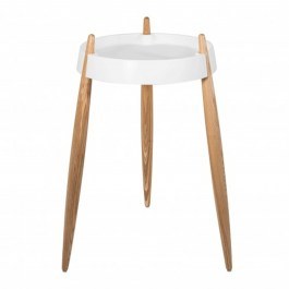 Τραπεζάκι Βοηθητικό Liola ZLS0101 40x67cm White-Natural Zafferano WHITE-NATURAL