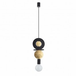 Ceiling Light Drops Wood E 11177 16x216,5cm 1xE27 25W Black-Gold Nowodvorski BLACK-GOLD