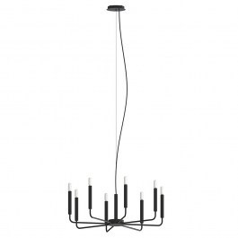 Φωτιστικό Οροφής Orto 11460 73x170cm 10W 8xE14 Black Nowodvorski BLACK