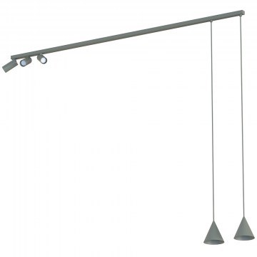 Φωτιστικό Οροφής Fourty 11472 11-15.5x151-157x120cm 10W 5xGU10 Grey Nowodvorski