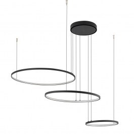 Φωτιστικό Οροφής Circolo 10817 125x140cm 45W 3000K 1600lm Led Black-White Nowodvorski BLACK-WHITE