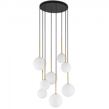 Φωτιστικό Οροφής Karo 10934 43x125cm 12W 8xG9 Black-Gold Nowodvorski