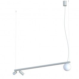 Φωτιστικό Οροφής Fourty 11450 12-16.5x101-107x160cm 10W White-Grey Nowodvorski WHITE-GREY