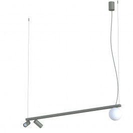 Φωτιστικό Οροφής Fourty 11471 12-16.5x101-107x160cm 10W Grey-Lime Nowodvorski GREY-LIME