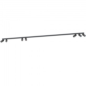 Φωτιστικό Οροφής - Σποτ Fourty 10743 4-16.5x200-212x6.5-11.5cm 7xGU10 10W Black Nowodvorski