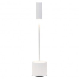 Rechargeable Table Lamp Carolina LD1460BB Φ6x28,6cm 2W Led 2200/2700/3000K 161/194/182Lm Glossy White Zafferano WHITE