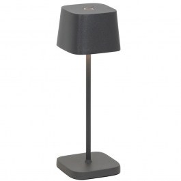 Rechargeable Table Lamp Ofelia Micro LD1880N3 6,7x6,7x20cm 2,2W LED 2200/2700/3000K 183/195/216Lm Dark Grey Zafferano DARK GREY