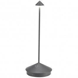 Rechargeable Table Lamp Pina Pro LD2650N3 Φ10,5x29cm 2,2W LED 2200/2700/3000K 178/204/206Lm Dark Grey Zafferano DARK GREY