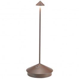 Rechargeable Table Lamp Pina Pro LD2650R3 Φ10,5x29cm 2,2W LED 2200/2700/3000K 178/204/206Lm Rust Mat Zafferano RUST