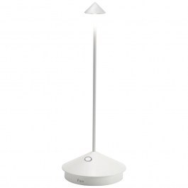 Rechargeable Table Lamp Pina Pro LD2650B3 Φ10,5x29cm 2,2W LED 2200/2700/3000K 178/204/206Lm White Mat Zafferano WHITE