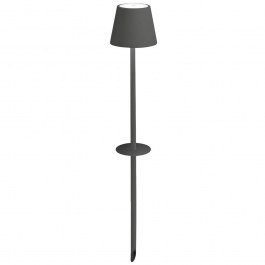 Φωτιστικό Δαπέδου Επαναφορτιζόμενο Poldina LD0682N3 Με Πάσσαλο Φ11x60cm LED 2200/2700/3000K 234/251/256Lm Dark Grey Mat Zafferano DARK GREY