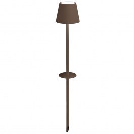 Φωτιστικό Δαπέδου Επαναφορτιζόμενο Poldina LD0682R3 Με Πάσσαλο Φ11x60cm LED 2200/2700/3000K 234/251/256Lm Rust Mat Zafferano RUST