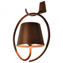 Φωτιστικό Τοίχου - Απλίκα Poldina LD0689R3 Με Γάντζο 12,5x26,5x19,8cm LED 2200/2700/3000K 234/251/256Lm Rust Mat Zafferano RUST