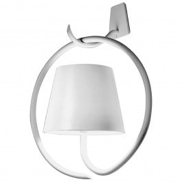 Φωτιστικό Τοίχου - Απλίκα Poldina LD0689B3 Με Γάντζο 12,5x26,5x19,8cm LED 2200/2700/3000K 234/251/256Lm White Mat Zafferano WHITE